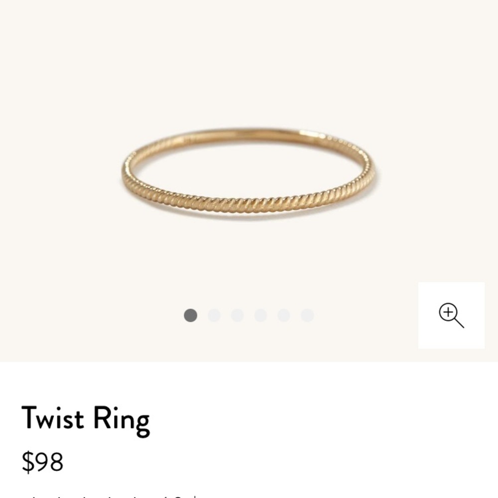 Mejuri 14K Solid Yellow Gold Twist Ring